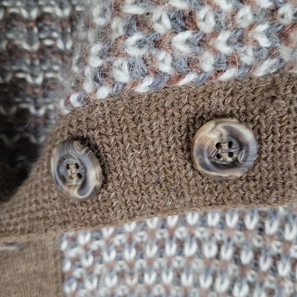 CALDWELL OF CANADA | vintage wool blend thick knit button up sweater cardigan - Picture 3 of 7